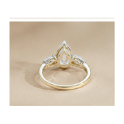 3.75 CT Pear Cut 925 Sterling Silver Ring