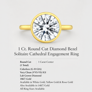 1 CT Round Brilliant 925 Sterling Silver Ring