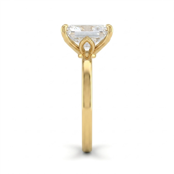 3 CT Radiant Cut 925 Sterling Silver Ring