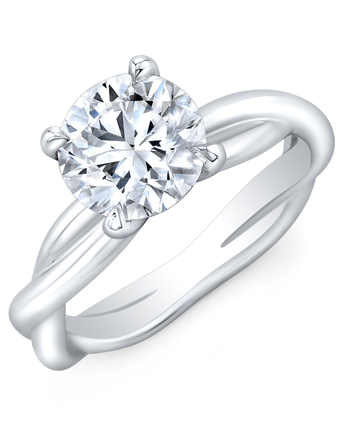 1 CT Round Brilliant 925 Sterling Silver Ring