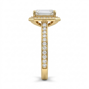 1.46 CT Emerald Cut Multi-Shape 925 Sterling Silver Ring