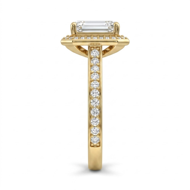 1.46 CT Emerald Cut Multi-Shape 925 Sterling Silver Ring