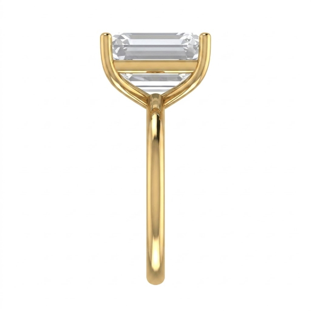 5 CT Emerald Cut 925 Sterling Silver Ring