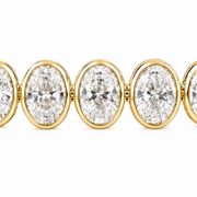 7 CT Oval Cut Bezel Tennis Bracelet in 925 Sterling Silver