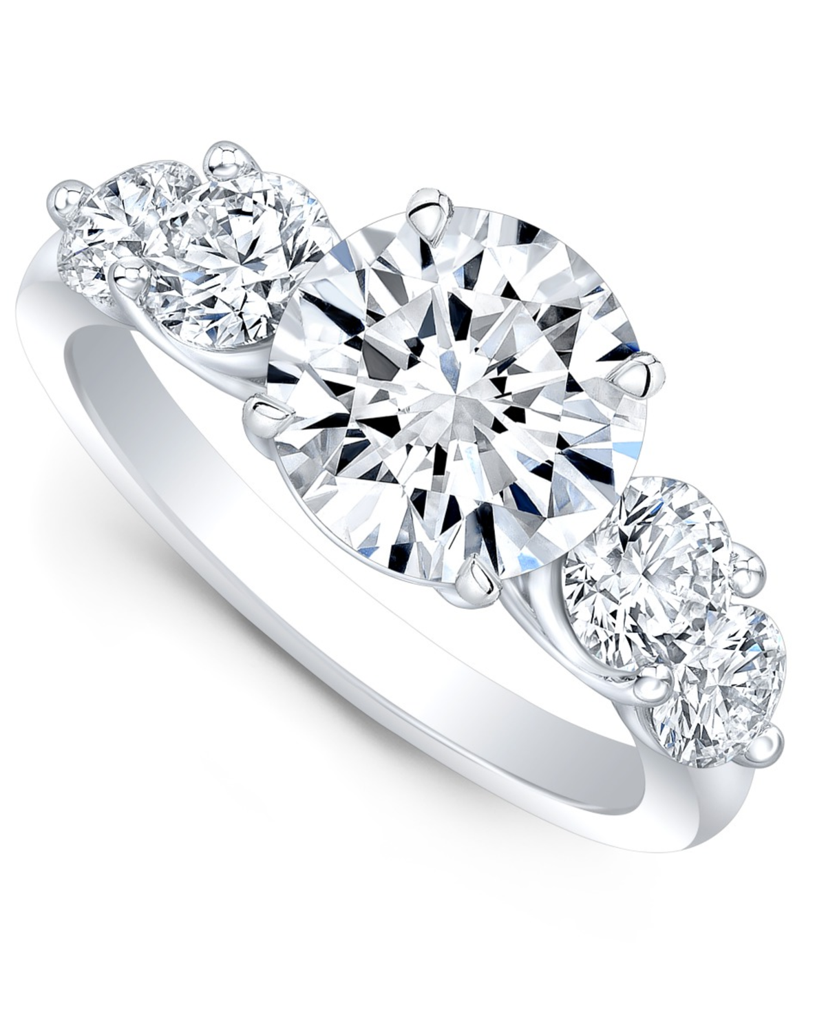 2 CT Round Brilliant 925 Sterling Silver Ring