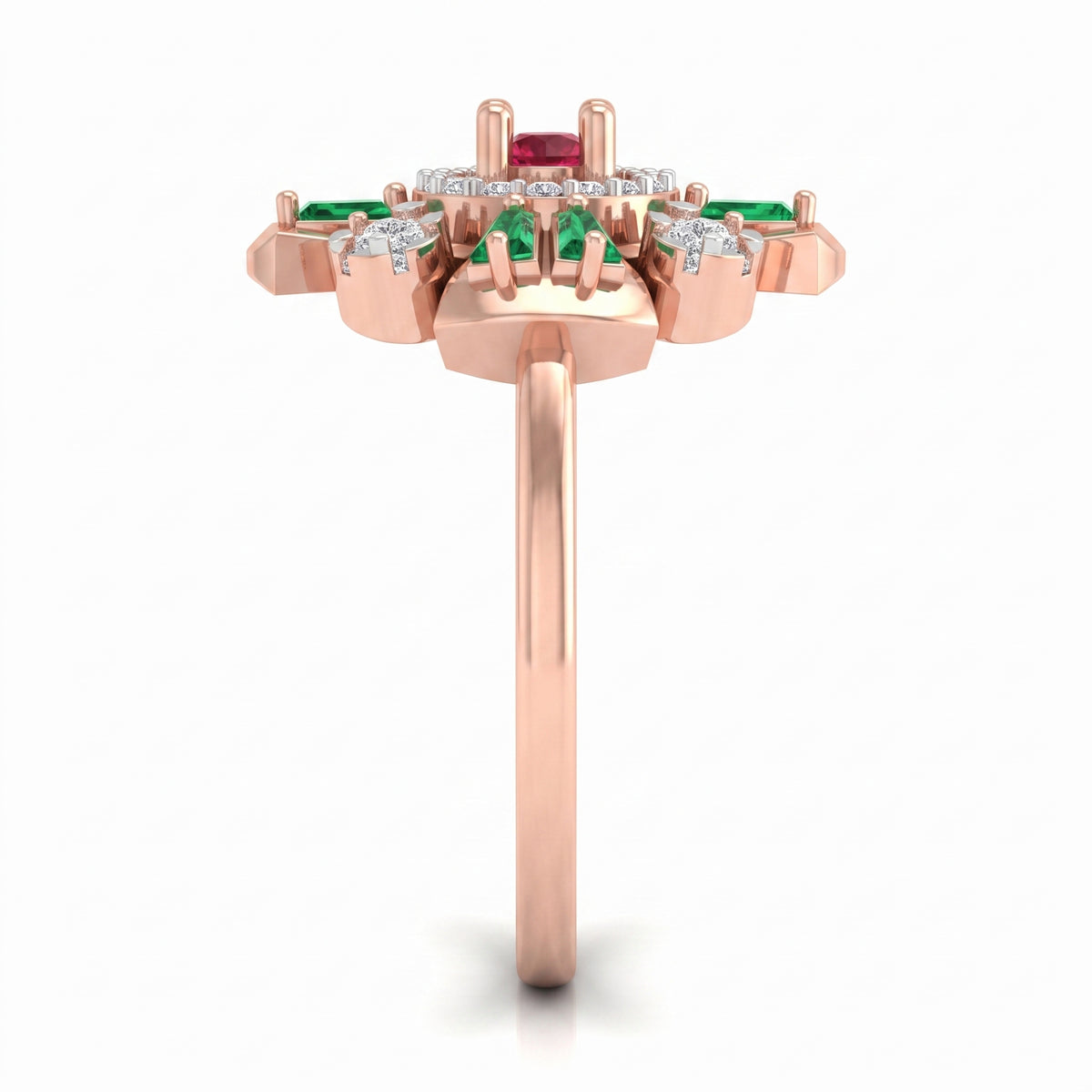 0.47 CT Round Brilliant Multi-Shape 925 Sterling Silver Ring
