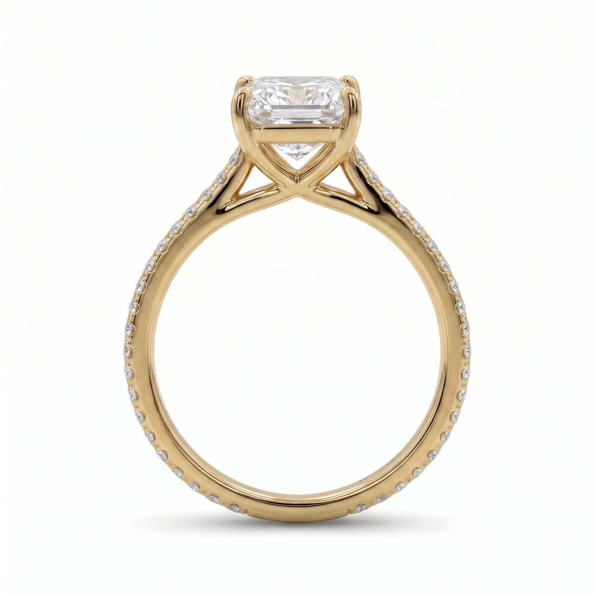 1.21 CT Radiant Cut Multi-Shape 925 Sterling Silver Ring