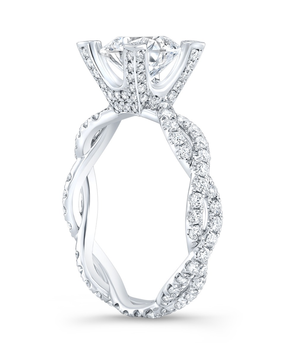 3.6 CT Round Brilliant 925 Sterling Silver Ring