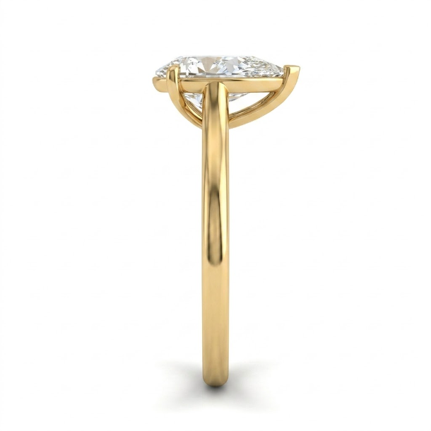 1 CT Pear Cut 925 Sterling Silver Ring