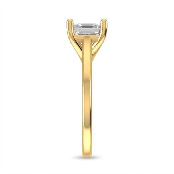 1 CT Asscher Cut 925 Sterling Silver Ring