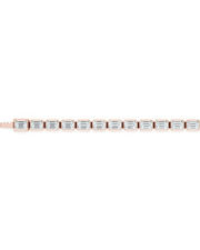 6 CT Emerald Cut Bezel Tennis Bracelet in 925 Sterling Silver