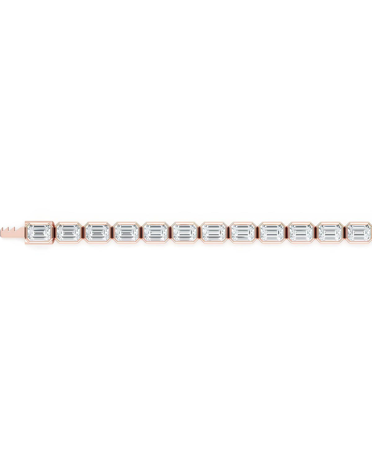 6 CT Emerald Cut Bezel Tennis Bracelet in 925 Sterling Silver