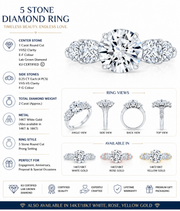 2 CT Round Brilliant 925 Sterling Silver Ring