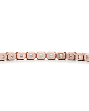 6 CT Emerald Cut Bezel Tennis Bracelet in 925 Sterling Silver