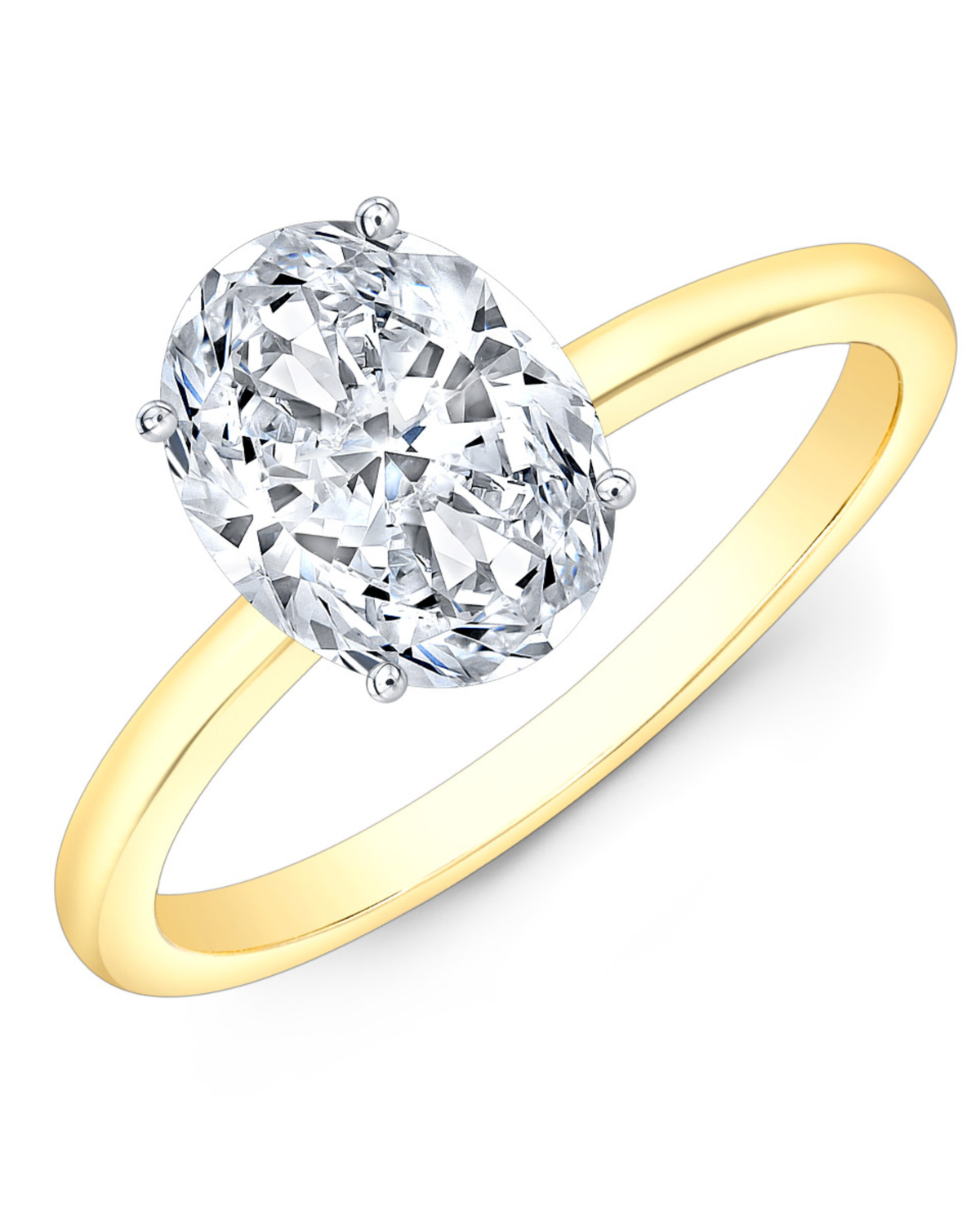 1 CT Round Brilliant 925 Sterling Silver Ring