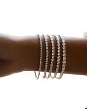 4.2 CT Round Cut Prong Tennis Bracelet in 925 Sterling Silver