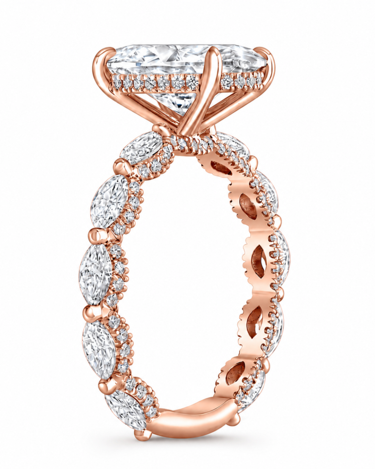 2.3 CT Oval Multi-Shape 925 Sterling Silver Ring