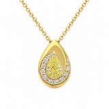 1.19 CT Pear & Round Pendant Necklace in 925 Sterling Silver