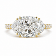 4.58 CT Oval Multi-Shape 925 Sterling Silver Ring