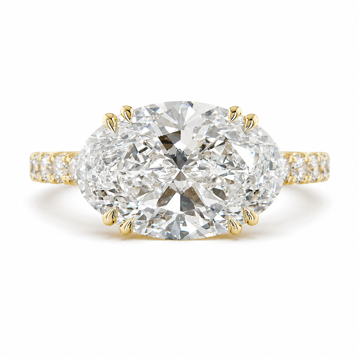 4.58 CT Oval Multi-Shape 925 Sterling Silver Ring