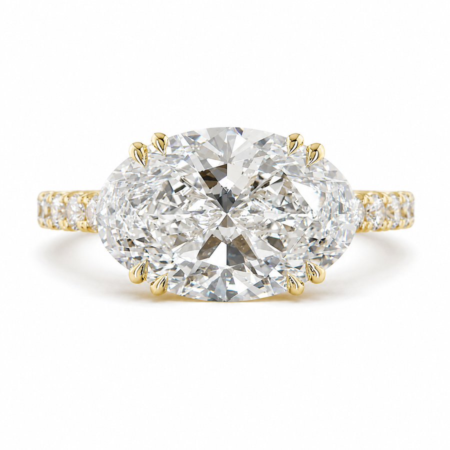 4.58 CT Oval Multi-Shape 925 Sterling Silver Ring