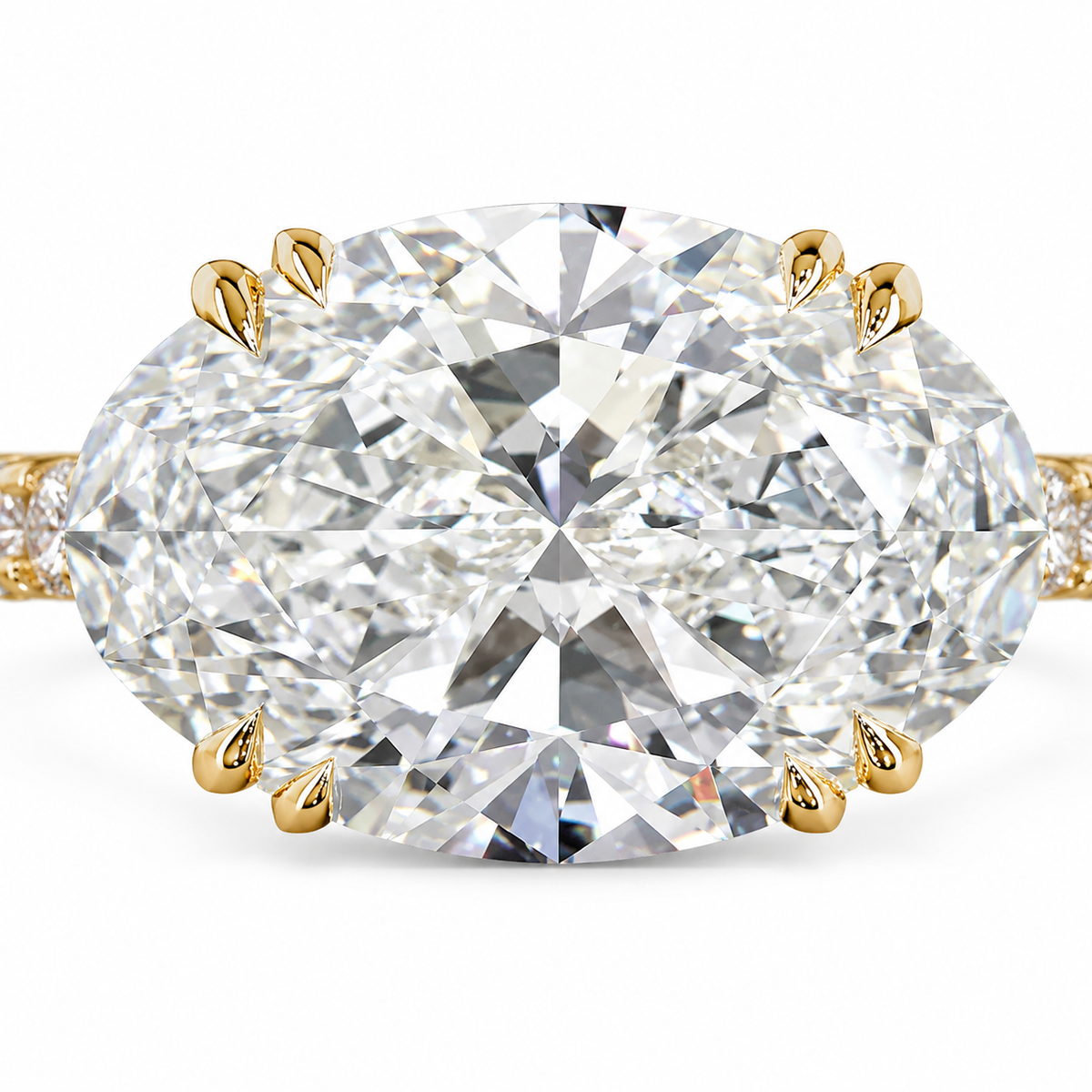 4.58 CT Oval Multi-Shape 925 Sterling Silver Ring