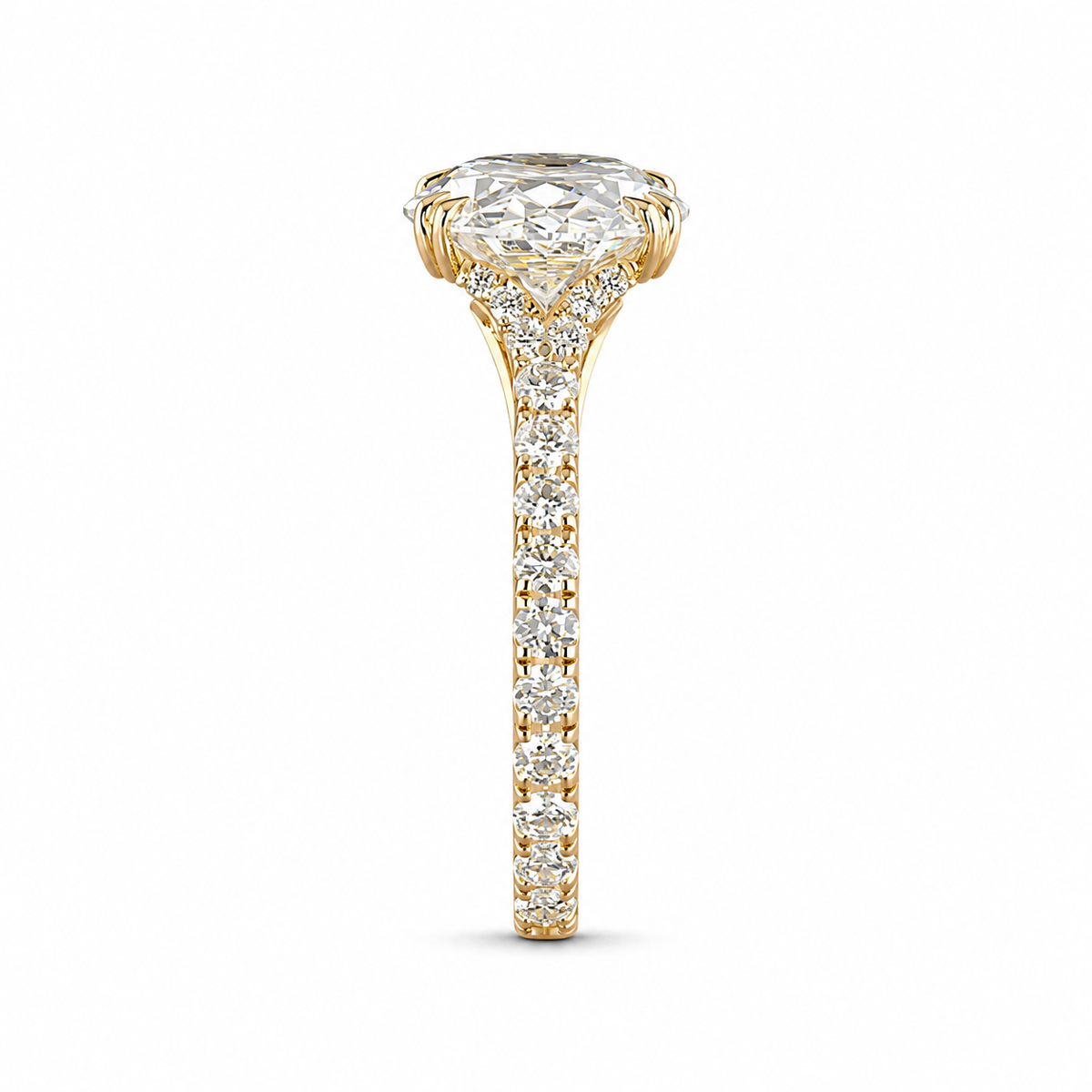 4.58 CT Oval Multi-Shape 925 Sterling Silver Ring