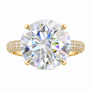 8.14 CT Round Brilliant 925 Sterling Silver Ring