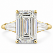 4.75 CT Emerald Cut Multi-Shape 925 Sterling Silver Ring