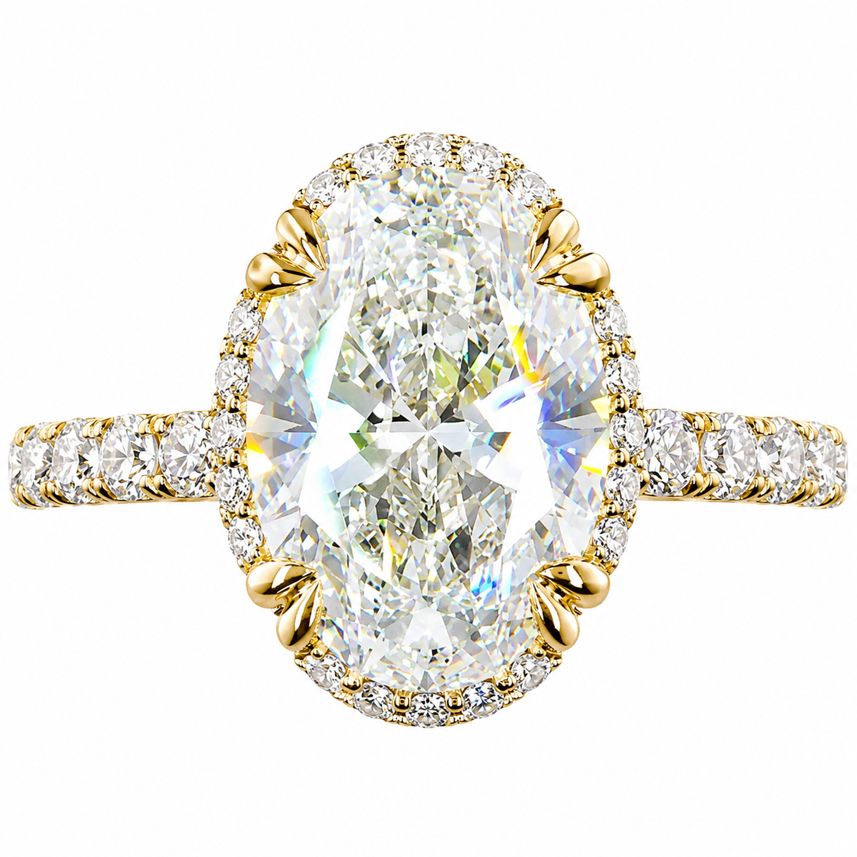 3.75 CT Oval Multi-Shape 925 Sterling Silver Ring