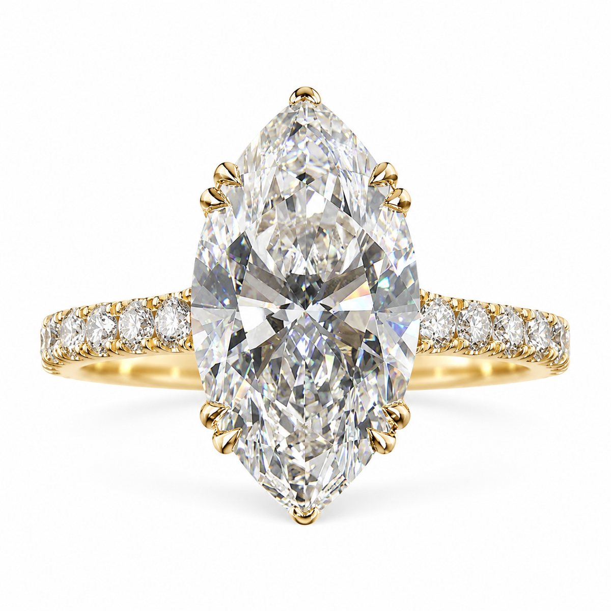 3.5 CT Marquise Cut Multi-Shape 925 Sterling Silver Ring