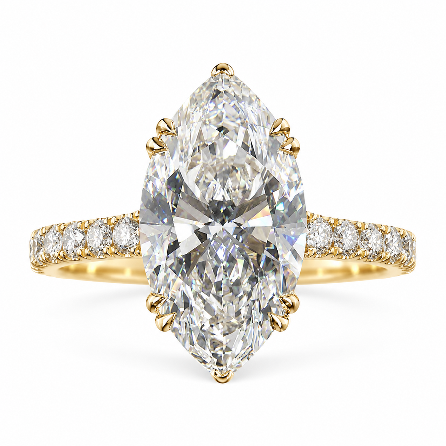 3.5 CT Marquise Cut Multi-Shape 925 Sterling Silver Ring