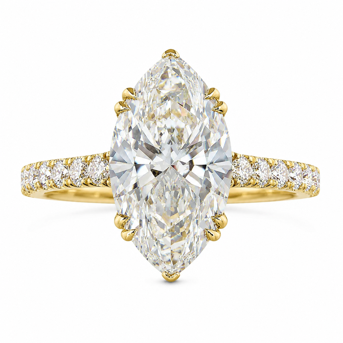 3.5 CT Marquise Cut Multi-Shape 925 Sterling Silver Ring