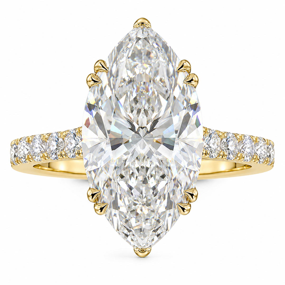 3.5 CT Marquise Cut Multi-Shape 925 Sterling Silver Ring
