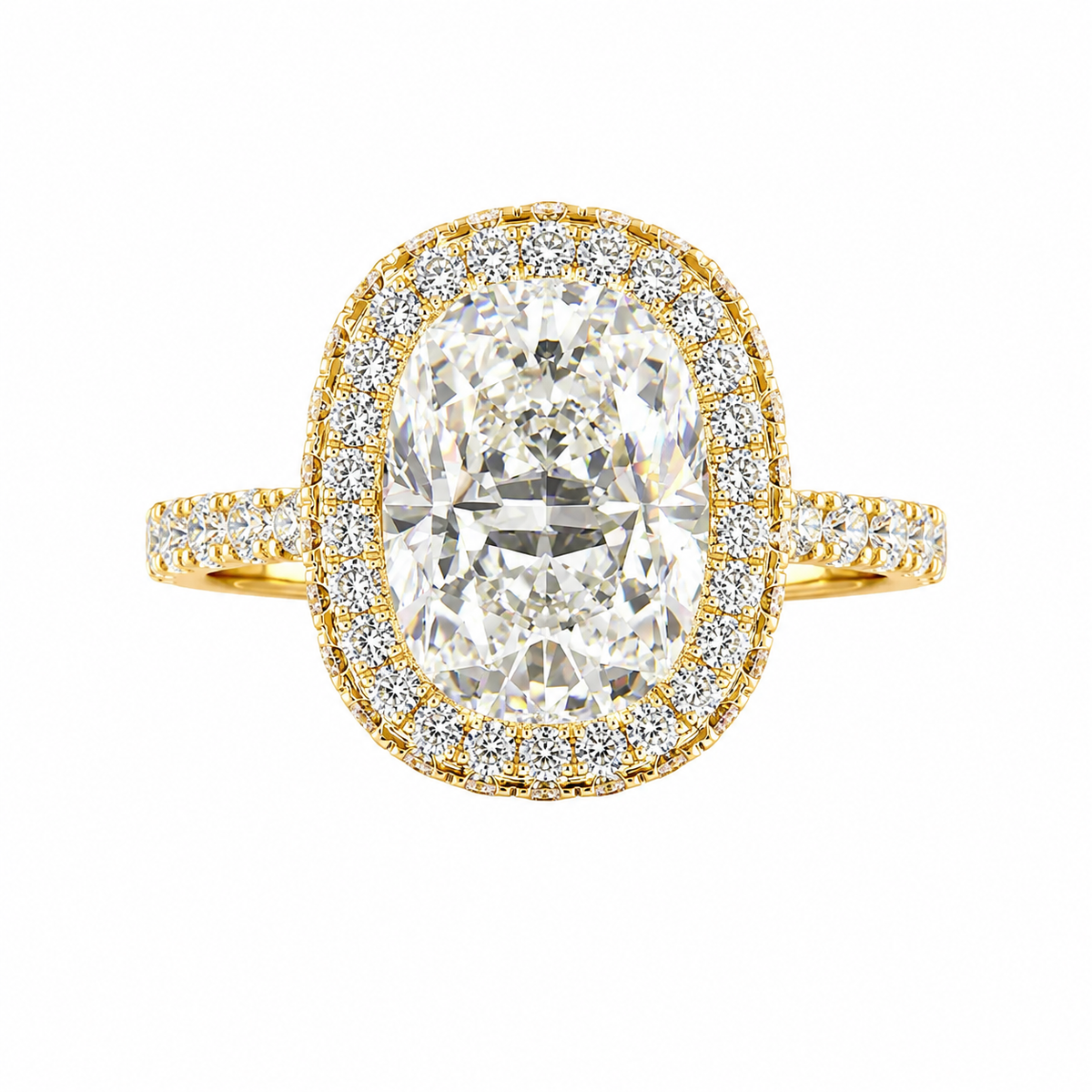 4.5 CT Cushion Cut Multi-Shape 925 Sterling Silver Ring