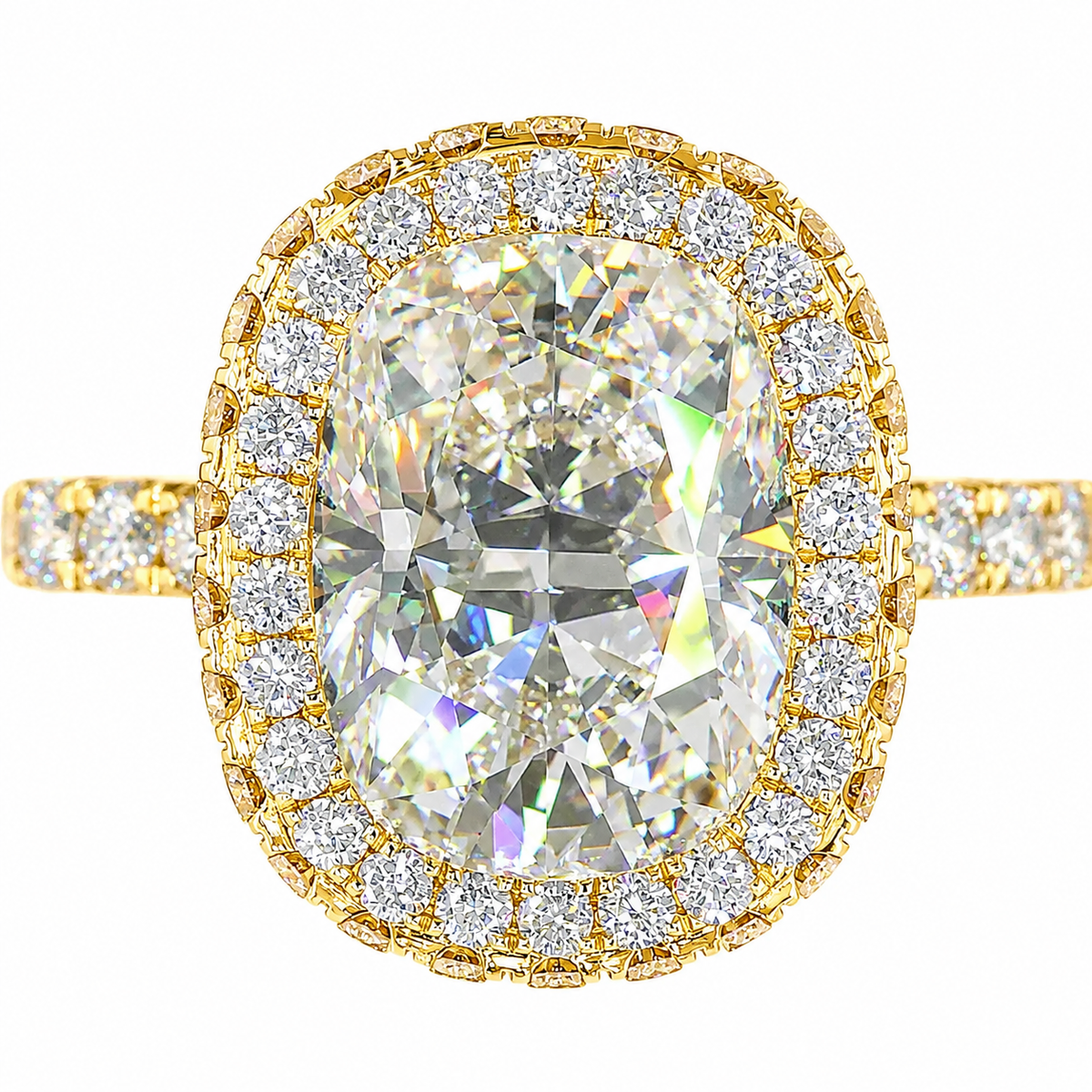 4.5 CT Cushion Cut Multi-Shape 925 Sterling Silver Ring