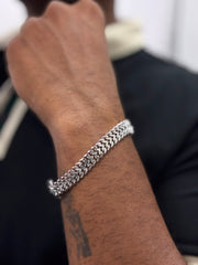 Custom Name Box Clasp Bracelet 925 Sterling Silver 2CT Lab Grown Diamond VVS VS