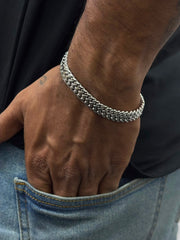 Custom Name Box Clasp Bracelet 925 Sterling Silver 2CT Lab Grown Diamond VVS VS