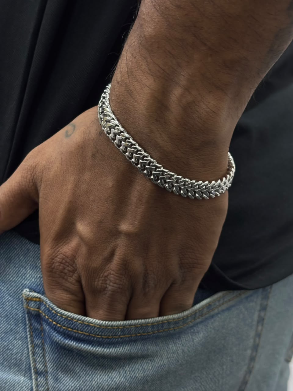 Custom Name Box Clasp Bracelet 925 Sterling Silver 2CT Lab Grown Diamond VVS VS