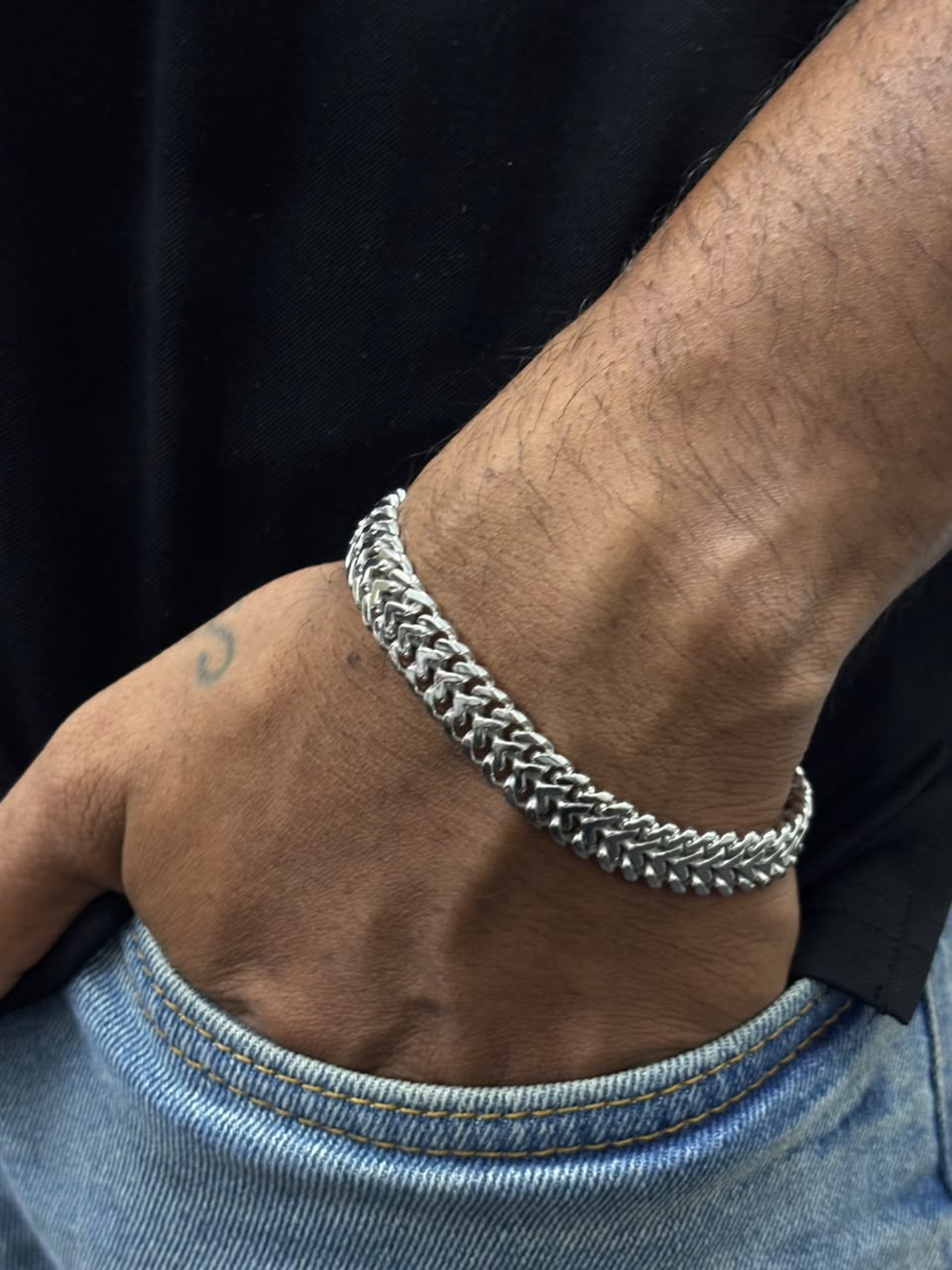 Custom Name Box Clasp Bracelet 925 Sterling Silver 2CT Lab Grown Diamond VVS VS
